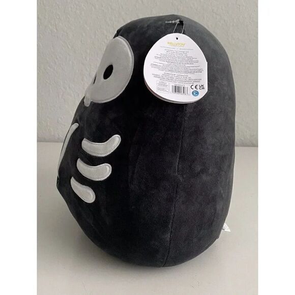 Squishmallows Stix 12” Inch Black White Skeleton Non-Metallic Halloween NEW - Picture 3 of 7